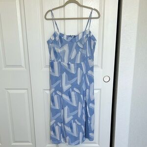Abercrombie & Fitch Blue abstract Camille Midi Dress